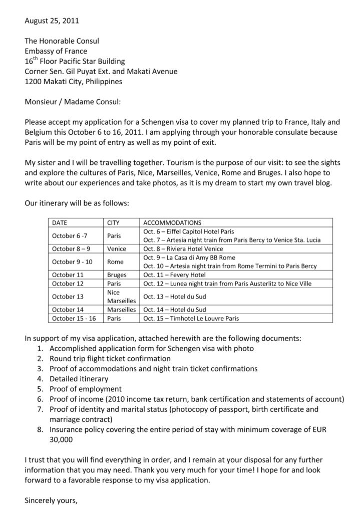 View Sample Resume For Visa Application Pictures